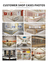Vitrine de présentation de bijoux moderne, écologique et durable, avec éclairage LED, armoire en verre trempé sans dossier, mobilier de luxe pour grands centres commerciaux