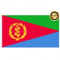 Drapeaux d'Érythrée en gros 3x5 pieds, polyester 68D/100D, personnalisation de tous les pays, expédition rapide, fournisseur fiable, livraison rapide