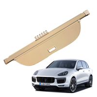 Housse de coffre rétractable portable beige pour Porsche Cayenne 2011-2017, accessoires de coffre arrière auto
