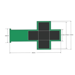 Letrero LED para Farmacia con Cruz a Todo Color, Personalizable, Directo de Fábrica, para Exteriores, Impermeable, con Carcasa de Hierro - Product Image 3