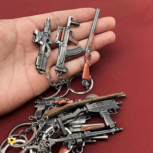 <span class=keywords><strong>Porte</strong></span>-clés en métal de simulation, pistolet de jeu de simulation en alliage de zinc, vente chaude - Product Image 2
