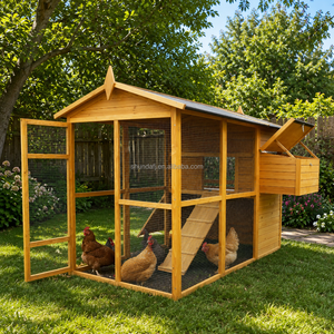 SDC0802 Eco-friendly Waterproof Roof Outdoor Chicken Coops for Sale Solid Fir Wooden <b>Large</b> Size Wood Pet House - Product Image 1