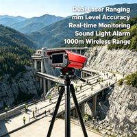 Moniteur de déplacement de la côte touchée par les tsunamis, double laser de précision mm, IP66, sans fil, multi-appareils, équipement d'alerte au dénivellement des digues