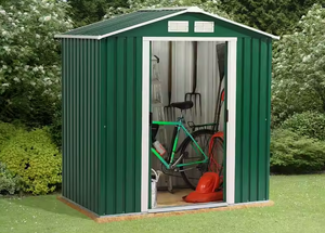 10x12 फीट भंडारण शेड के बाहर के लिए फर्श फ्रेम वेंट्स के साथ भंडारण शेड - Product Image 6