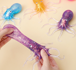 Jouets sensoriels anti-stress en forme de pieuvre à presser, balles moelleuses, récompenses pour la classe, cadeaux de fête pour les tout-petits garçons et filles de 5 à 7 ans - Product Image 3