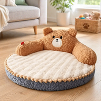 Lit pour animaux de compagnie en forme d'ours écologique, toutes saisons, chaud, pour chat, doux, en peluche, nid pour chien, tapis durable pour animaux de compagnie, fabricant, vente en gros