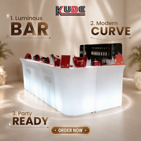 Bar à LED 110 cm, mobilier de bar à LED changeant de couleur pour restaurant, casino, scène, comptoir de bar portable, fournisseur