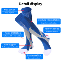 Chaussettes de compression médicale sportive, bas de contention pour infirmières, prévention des varices, chaussettes adaptées au sport