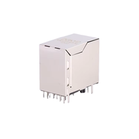 Prises RJ45 Superposées Double Port 8 Broches Cat5 Cat6 Blindées Magnétiquement en Métal Plaquées Or Transformateur Jack Ethernet RJ45 LED