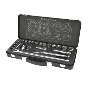 Набор инструментов KAFUWELL SS23285D, настраиваемый железный ящик, набор инструментов, 24 шт. 1/2 ", набор торцевых ключей с синим кодом, F-усилие, рукоятка, набор инструментов, коробка