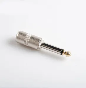 Kabel Audio Nikel OEM Profesional 6.35Mm Colokan Jack TRS Male Mono Ke Konektor Adaptor Elektrik