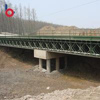 Pont Bailey en acier galvanisé CB100, grade Q345B-Q460C, pont à treillis en acier avec ponton en acier, structure en acier à vendre