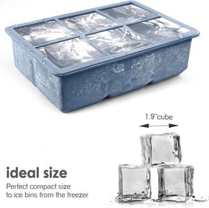 Bandeja de silicona de grado alimenticio para cubitos de hielo, sin BPA, molde de fácil desmolde con logotipo personalizado - Product Image 4