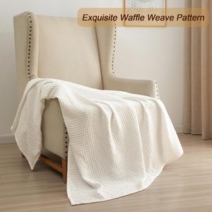 Wolkenland Polyester Linnen Wafeldeken Wafel Gebreid Deken Voor Bed - Product Image 5