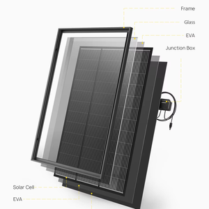 Precio al por Mayor, Alta Eficiencia de Conversión del 23%, Aferiy, 90% de Transparencia, Resistente al Polvo, Panel Solar MONO de 120W, Panel Solar de Vidrio - Product Image 1