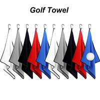 Serviette de golf en microfibre à motif gaufré 40*40cm avec clip pour tournoi, club, fitness