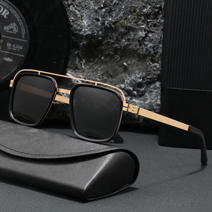 Nouvelles lunettes de soleil polarisées haut de gamme, en <span class=keywords><strong>acier</strong></span> inoxydable, design sans vis – tendance, à la mode, protection solaire - Product Image 1