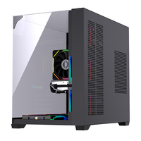 LOVINGCOOL - Caja de PC para Juegos de Alta Calidad, Torre Completa ATX MATX Mini ITX, Caja de Ordenador con Cristal Templado de Vista Completa, Chasis de PC ATX