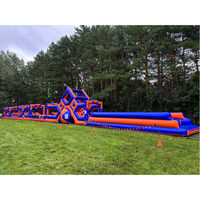 Jeux de défi gonflables de vente bon marché Jumping Castle Jungle Slide Combo Parcours d'obstacles pour enfants et adultes