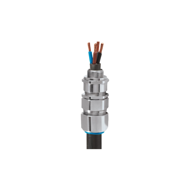 CMP E1U Series Double Seal Industrial Cable Gland for Armoured Cables with Deluge protection and Displacement Type Inner Seal