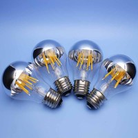 Ampoule LED E26 E27 B22 demi-chrome 2W 4W 6W 8W à intensité variable, filament vintage, lampe G45 A60 G80 G95 G125, ampoules LED Edison miroir