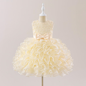 2025 Hotsale fille unique dentelle corsage <span class=keywords><strong>robe</strong></span> sans manches col rond <span class=keywords><strong>robe</strong></span> de mariée - Product Image 4