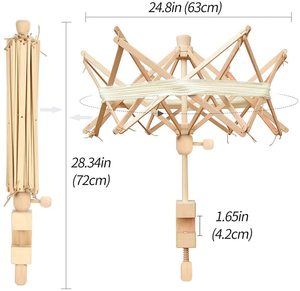 Enrouleur de fil rapide Umbrella, en bois, manuel, <span class=keywords><strong>support</strong></span> pour enrouleur de bobine - Product Image 2