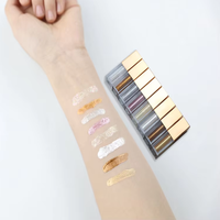 Fard à paupières liquide holographique brillant personnalisé, longue tenue, haute pigmentation, multi-chrome, maquillage vegan, fard à paupières liquide