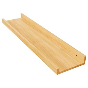 Conjuntos de estantes de montaje en pared de baño de madera, estantes blancos colgantes flotantes creativos de una sola ranura, exhibición decorativa para dormitorio - Product Image 3