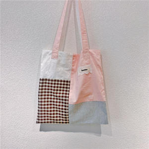 Venta al por mayor <span class=keywords><strong>Patchwork</strong></span> Casual bolso de mano bordado School Girl Shopping Shoulder Bag - Product Image 1