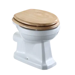 Traditionele Stijl Sanitair Hoog Niveau Houten Deksel Keramische Toiletpot