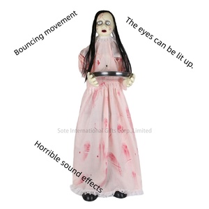 Nuova Decorazione <span class=keywords><strong>Halloween</strong></span> 2026 - Fantasma da Esterno con Effetto Sonoro Horror, Testa Oscillante Controllata dalla Voce e Luci Decorative - Product Image 4