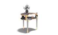 Fauteuils de salon modernes et confortables avec table d'appoint, fauteuil de luxe pour salon et chambre, fauteuil simple avec structure en bois massif