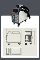 Machine de nettoyage au laser pulsé haute puissance 300 W |   Portable pour l'élimination de la rouille et de la peinture sur bois, acier inoxydable, aluminium - Prix d'usine