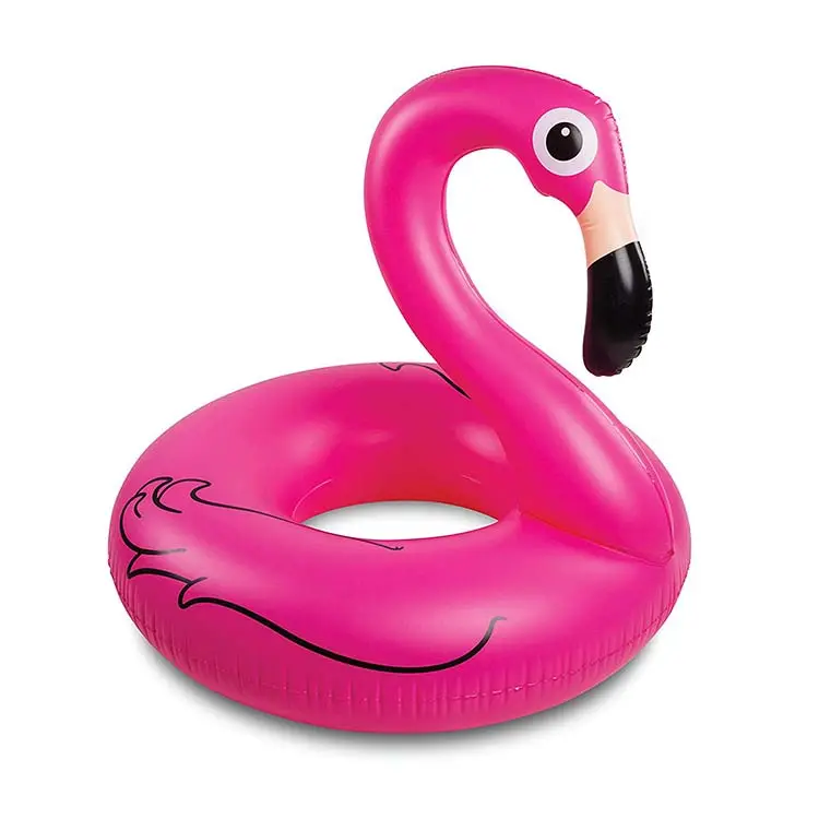InflatableAdult Flamingo Swim Ring,120cm,Floating Drain Seat Mount, Children and Adults