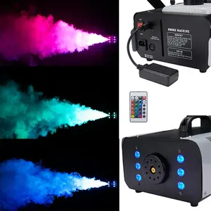 מכונת ערפל איכותי הוביל 1500w עשן rgb 3 ב 1 1 ערפל צבעוני עשן מכונת אפקט ציוד עבור שלב חתונה