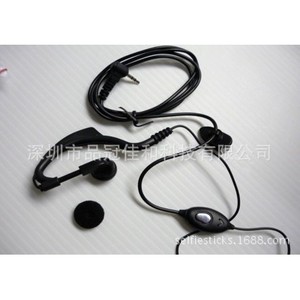 T388 Walkie Talkie Headset Ear Hook Style With Built In <b>Microphone</b> Anti Slip Plastic Material - Product Image 1