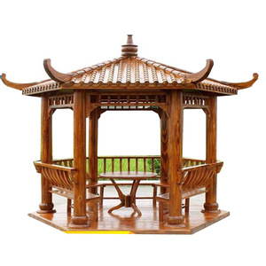 Gazebo de Jardín de Madera Estilo Chino, Hexagonal, con Madera Tratada a Presión, Pabellón para Exteriores - Product Image 1