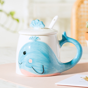 Tasses en céramique 3D à succès – Mignonne tasse à café en forme de baleine – Cadeau idéal – Tasse animale - Product Image 2