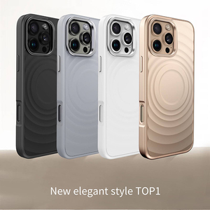 <span class=keywords><strong>Coque</strong></span> magnétique à chargement sans fil pour <span class=keywords><strong>iPhone</strong></span> 13 16 Pro Max Plus Soft Ripple Liquid Silicon Fashionable Shockproof Protector - Product Image 5