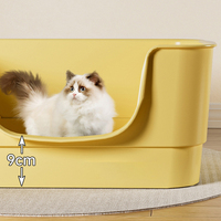Bac à litière pour chat en gros, accessoires pour animaux de compagnie, grande litière en plastique pour chat