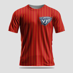 Service de dropshipping, tissu respirant rouge et vert, ensemble de vêtements de sport imprimé par sublimation intégrale, chemise, vêtements de jeu, 100% polyester - Product Image 1