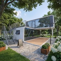 Maison Capsule Apple de Luxe, Cabane Modulaire Préfabriquée pour Hôtel de Glamping, Hébergement Panoramique dans un Hôtel Scénique avec Fenêtre en Verre Panoramique