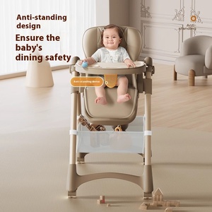 Chaise haute pliable et pratique pour bébé Chaise de salle à manger domestique multifonctionnelle et table d'alimentation pour enfants - Product Image 4