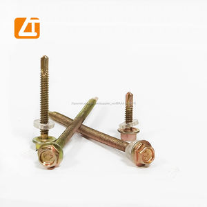 Buen <span class=keywords><strong>precio</strong></span> amarillo o blanco zincado galvanizado <span class=keywords><strong>punta</strong></span> <span class=keywords><strong>broca</strong></span> hexagonal cabeza autoperforante tornillos con arandela - Product Image 3