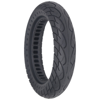 Pneu sans air solide Nedong 12x2.5 pour vélo électrique/scooter, caoutchouc noir durable, design en nid d'abeille