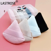 Ensemble de houppettes triangulaires en coton doux, vente en gros, houppettes de maquillage, étiquette privée, houppettes de poudre cosmétique pour le visage