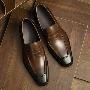 Men's Premium Luxury Dress Loafers Full Grain Cow Leather <b>Height</b> <b>Increasing</b> Comfortable and Waterproof for Parties & Weddings - Product Image 4