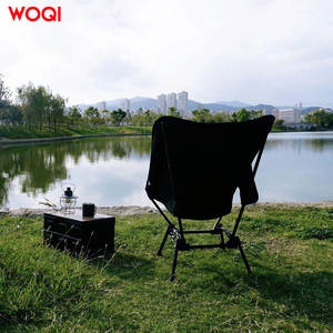 Fauteuil pliant Woqi, chaise de plage portable en toile avec trois hauteurs réglables, pour le camping et la pêche - Product Image 2