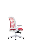 Chaise de bureau ergonomique à dossier mi-haut en maille respirante, accoudoirs réglables pour l'espace de travail quotidien du personnel